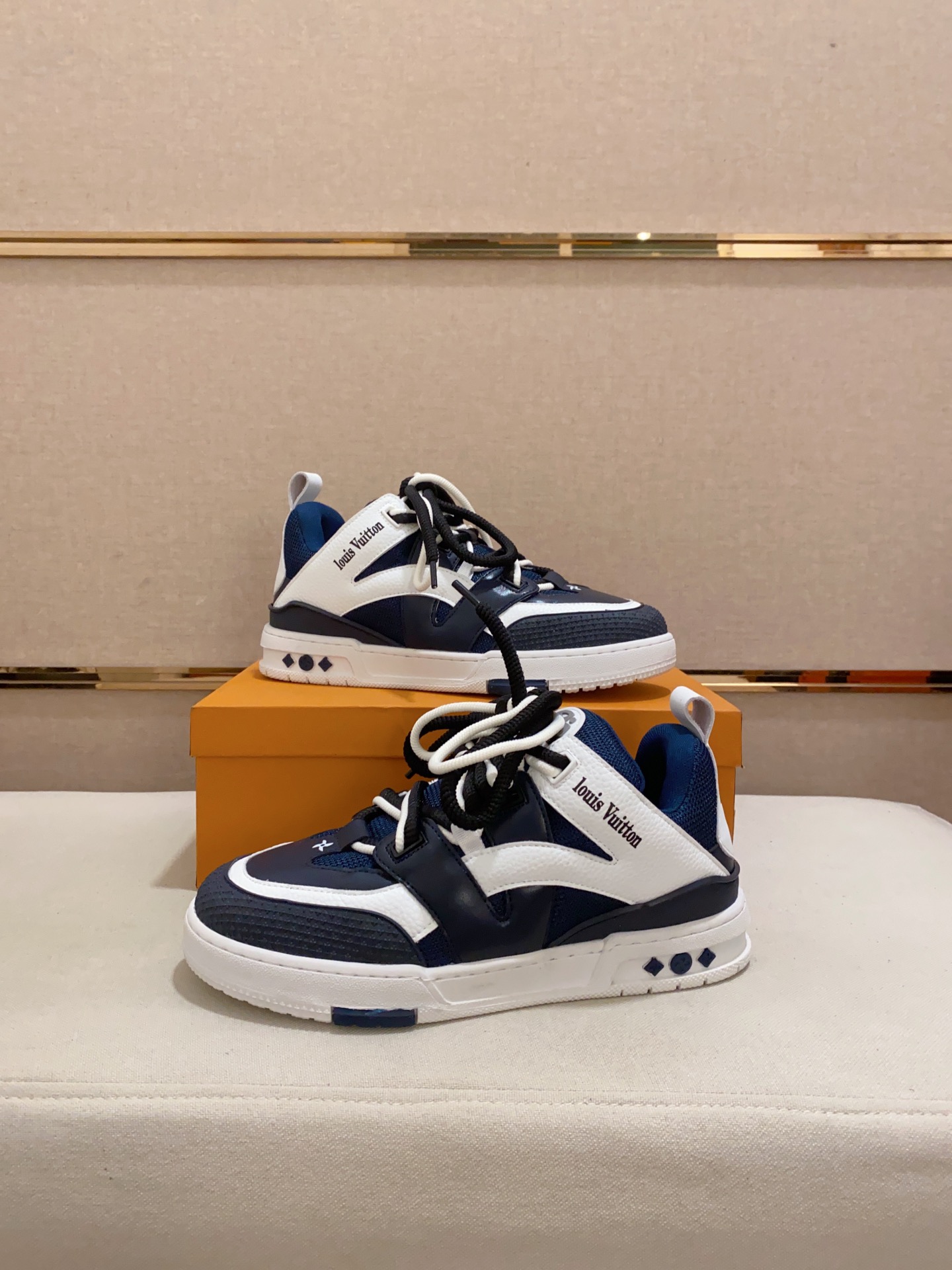 [TOP] Louis Vuitton LV Comfortable Sheepskin Shoes - Dark Blue