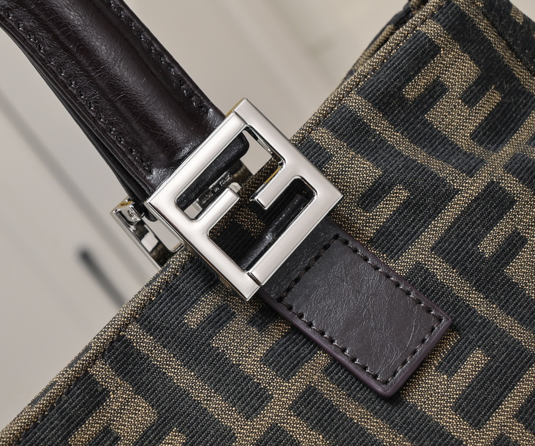 [TOP] FENDI F Family Jacquard Handbag