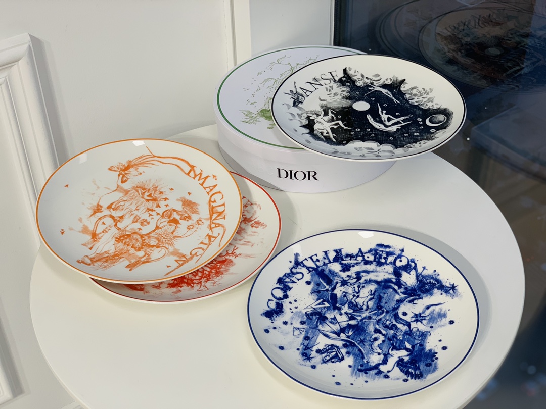 [TOP] Christian Dior One Box, Four Different Patterns Dinner Plates