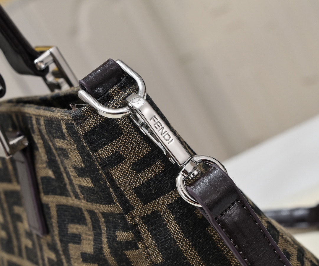 [TOP] FENDI F Family Jacquard Handbag