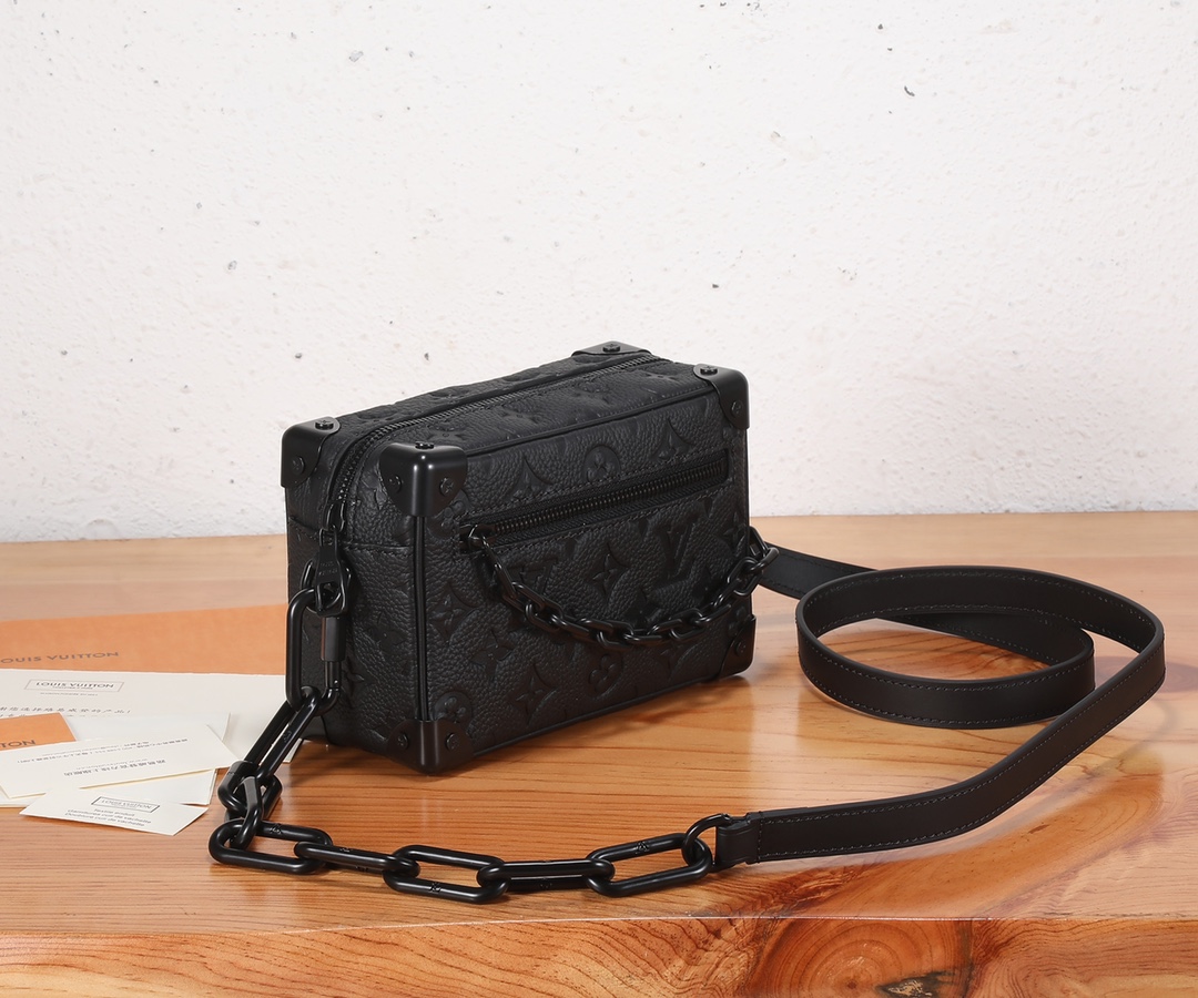 [TOP] Louis Vuitton LV Trunk Soft Trunk Mini Bag 18.5 x 13 x 8 cm - Black