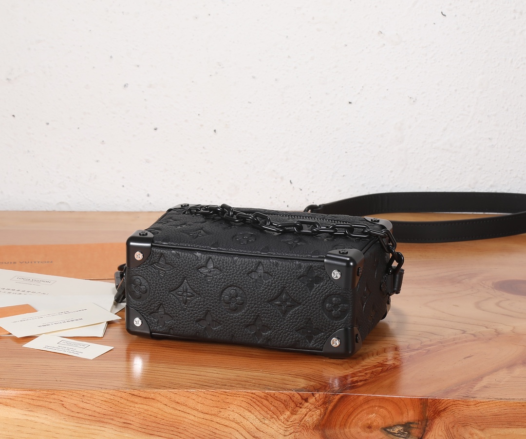 [TOP] Louis Vuitton LV Trunk Soft Trunk Mini Bag 18.5 x 13 x 8 cm - Black