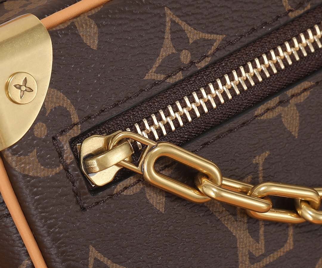 [TOP] Louis Vuitton LV MINI SOFT TRUNK Chain Bag 18.5 x 13 x 8 cm-Brown