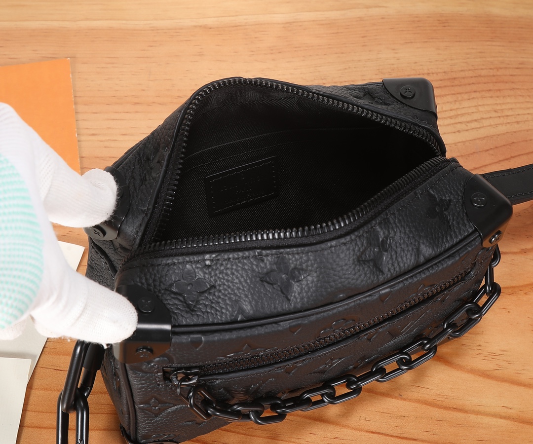 [TOP] Louis Vuitton LV Trunk Soft Trunk Mini Bag 18.5 x 13 x 8 cm - Black