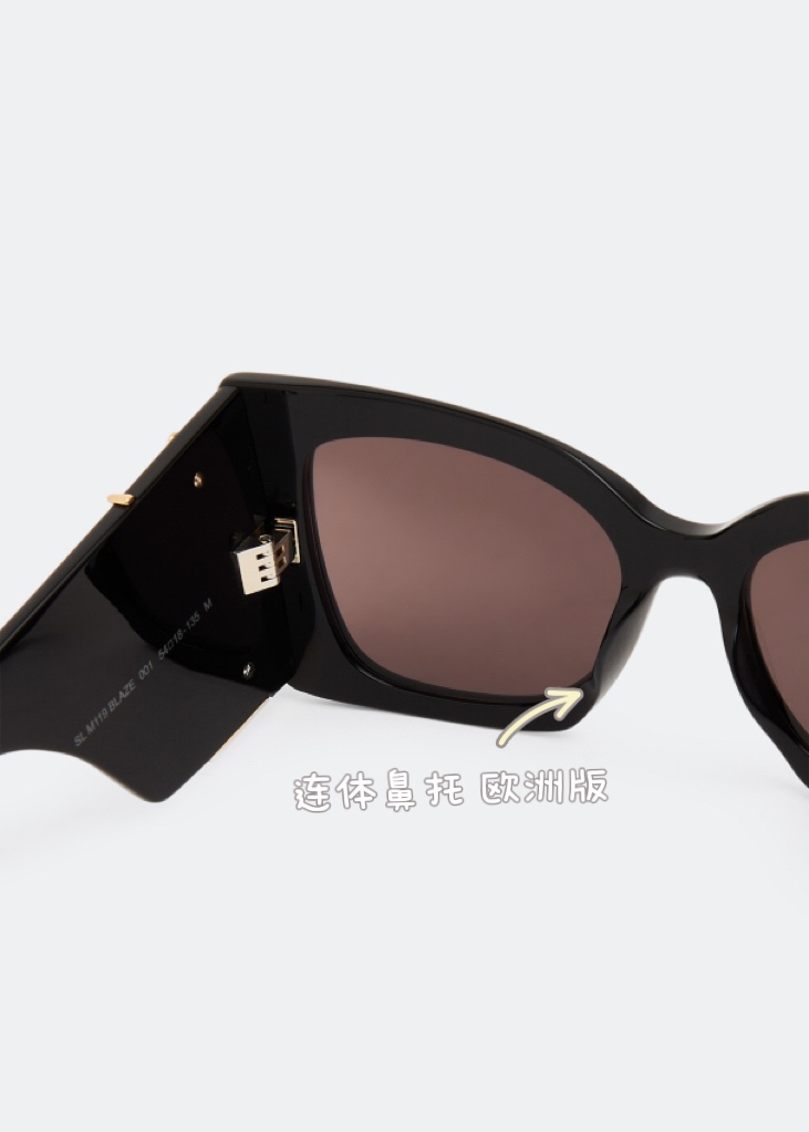 [TOP] Yves Saint Laurent YSL YSL Big Frame And Big Logo Sunglasses