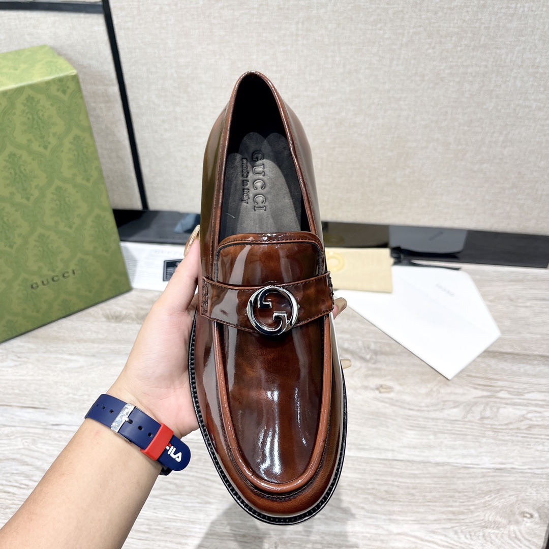 [TOP] GUCCI Men's Cowhide Loafers