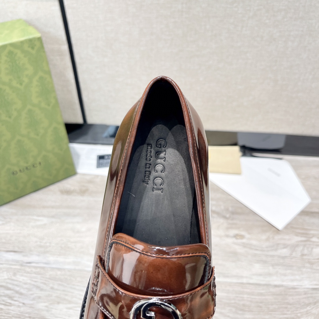 [TOP] GUCCI Men's Cowhide Loafers