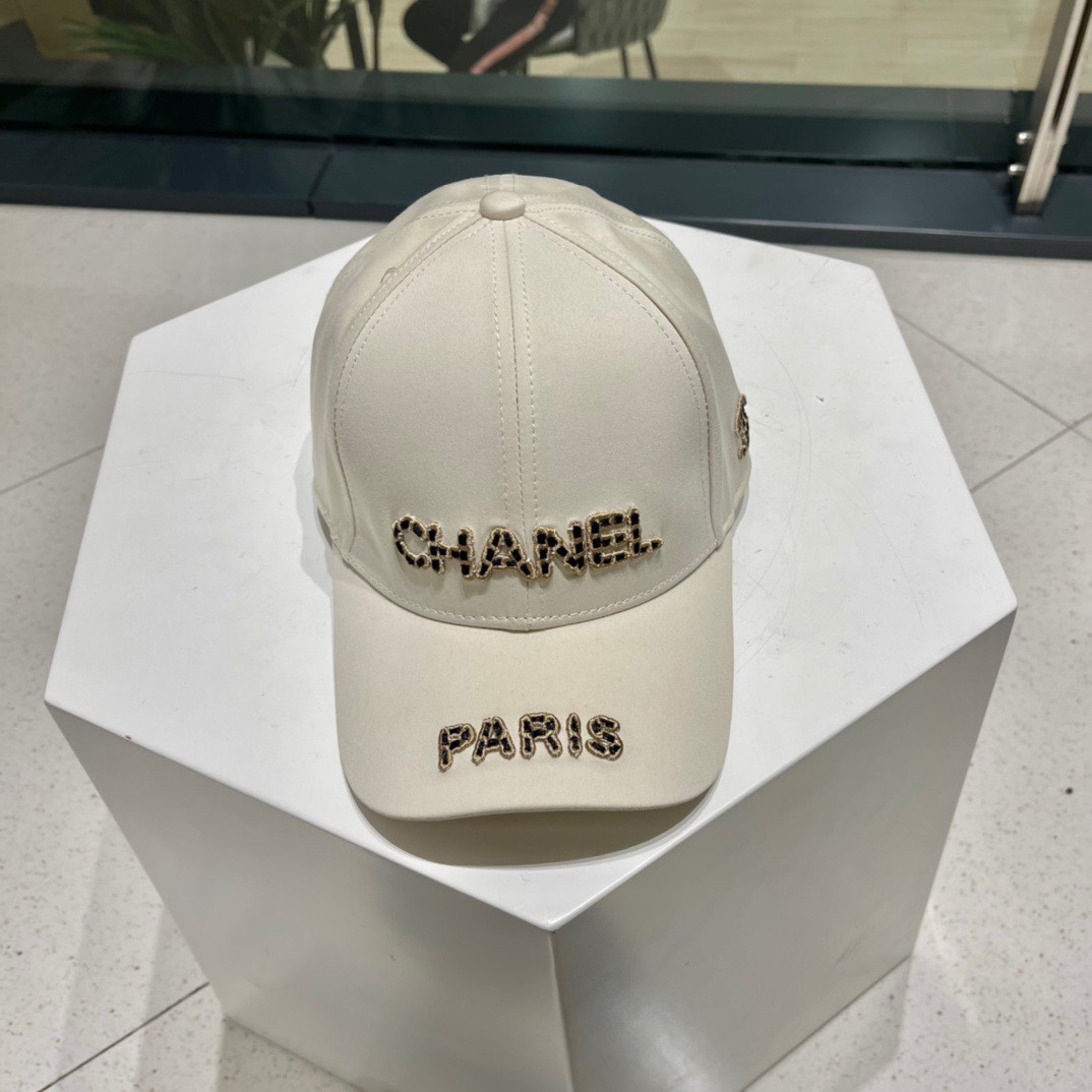 [TOP] CHANEL Embroidered Baseball Cap - 3 Colors