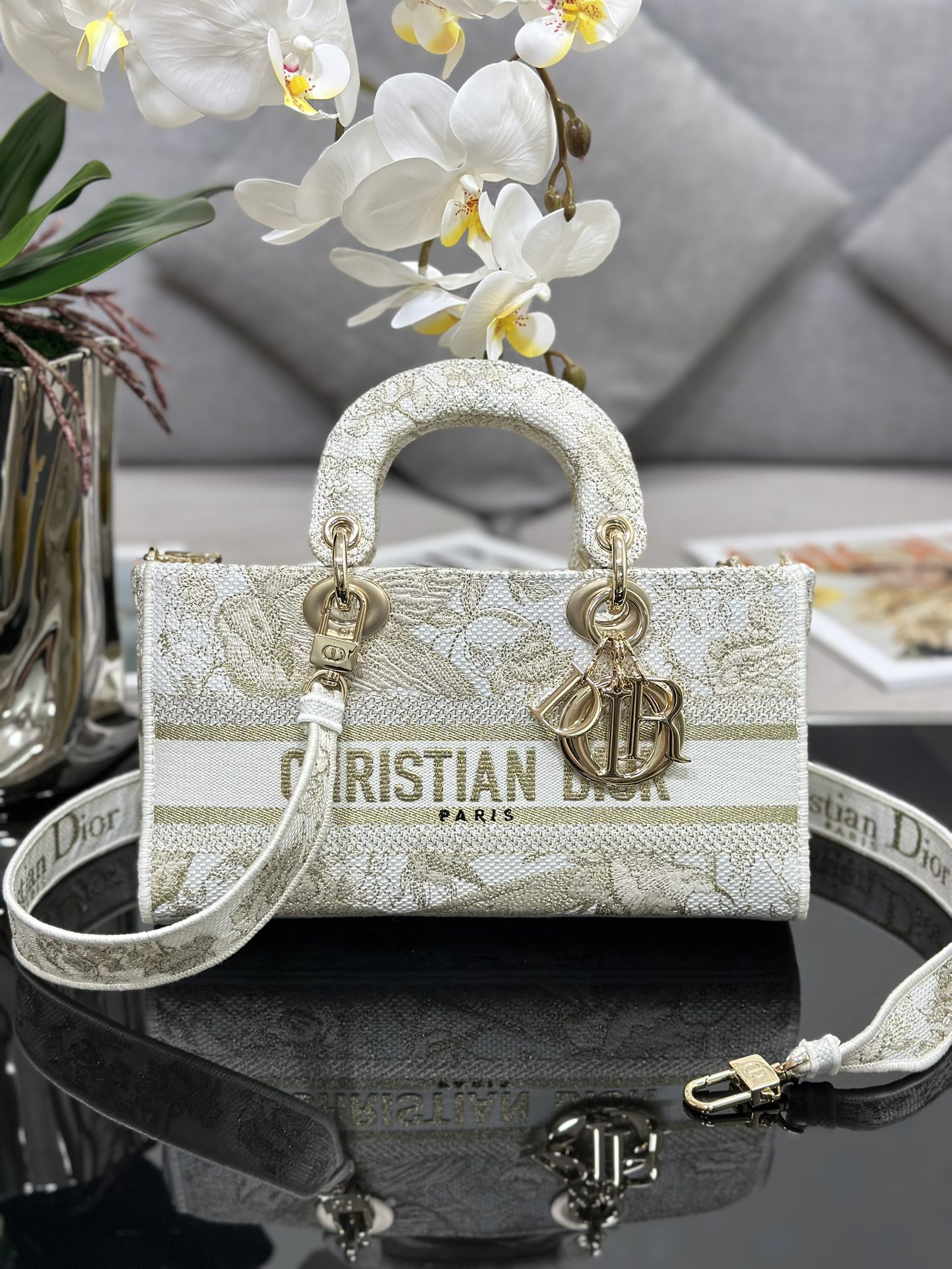 [TOP] Christian Dior Lady D-Joy Horizontal Magpie Bag  26 x 13.5 x 5 cm - 2 Colors