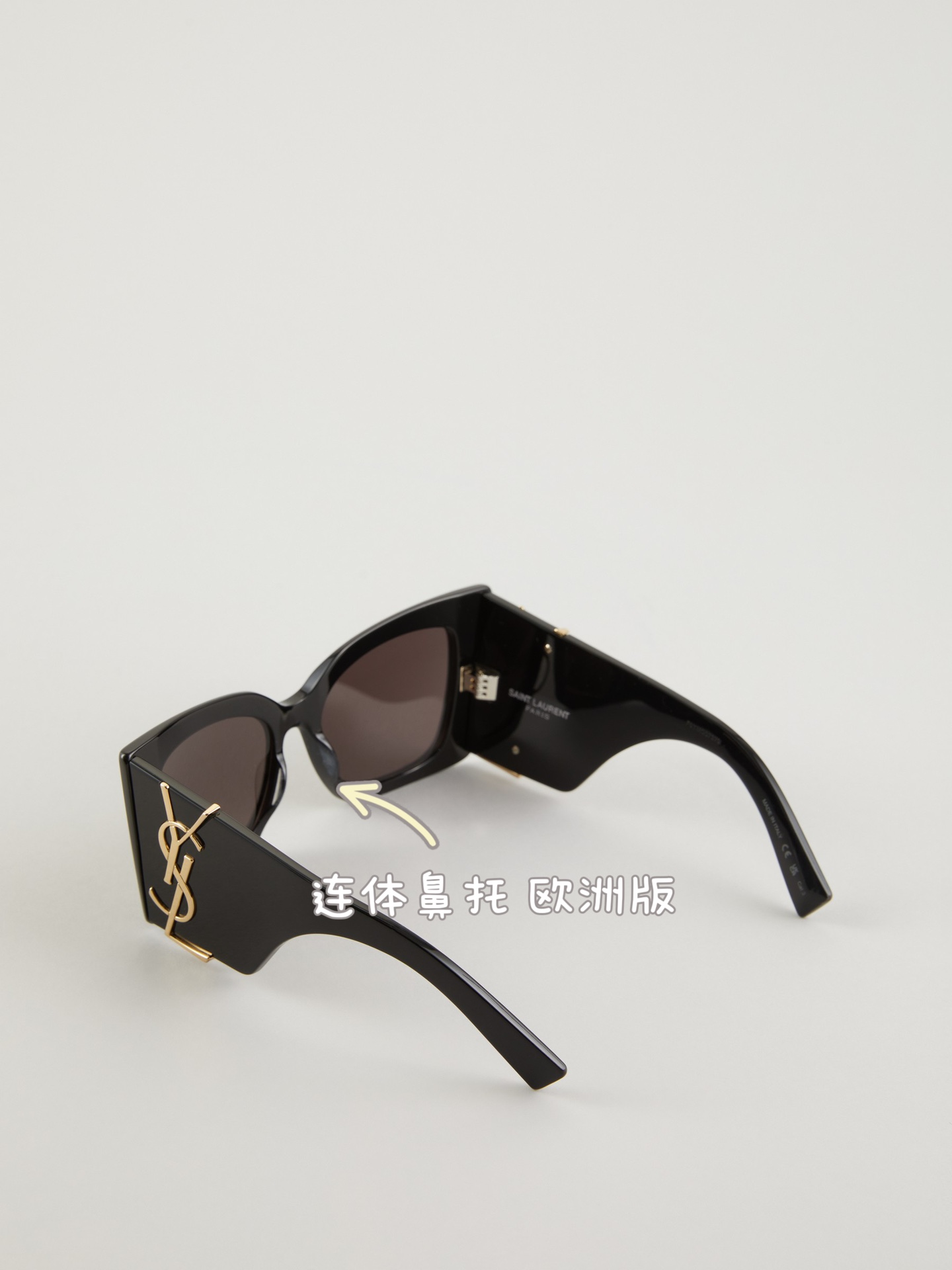 [TOP] Yves Saint Laurent YSL YSL Big Frame And Big Logo Sunglasses