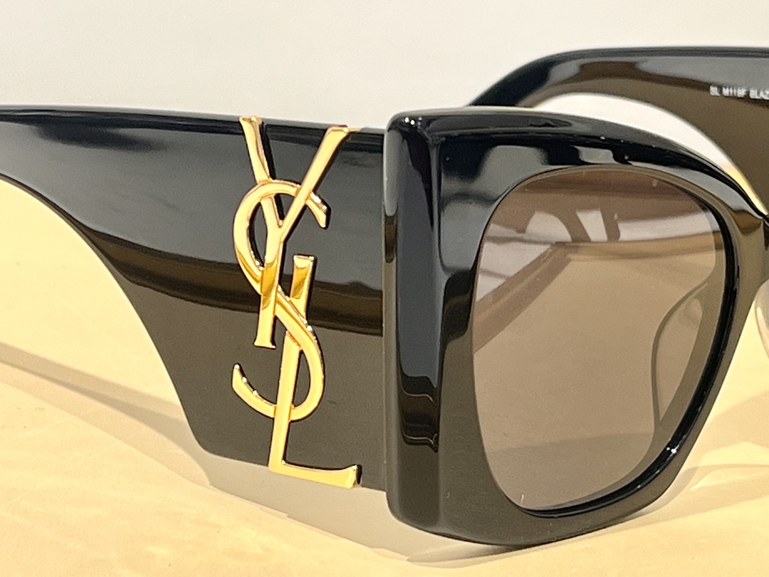 [TOP] Yves Saint Laurent YSL YSL Big Frame And Big Logo Sunglasses