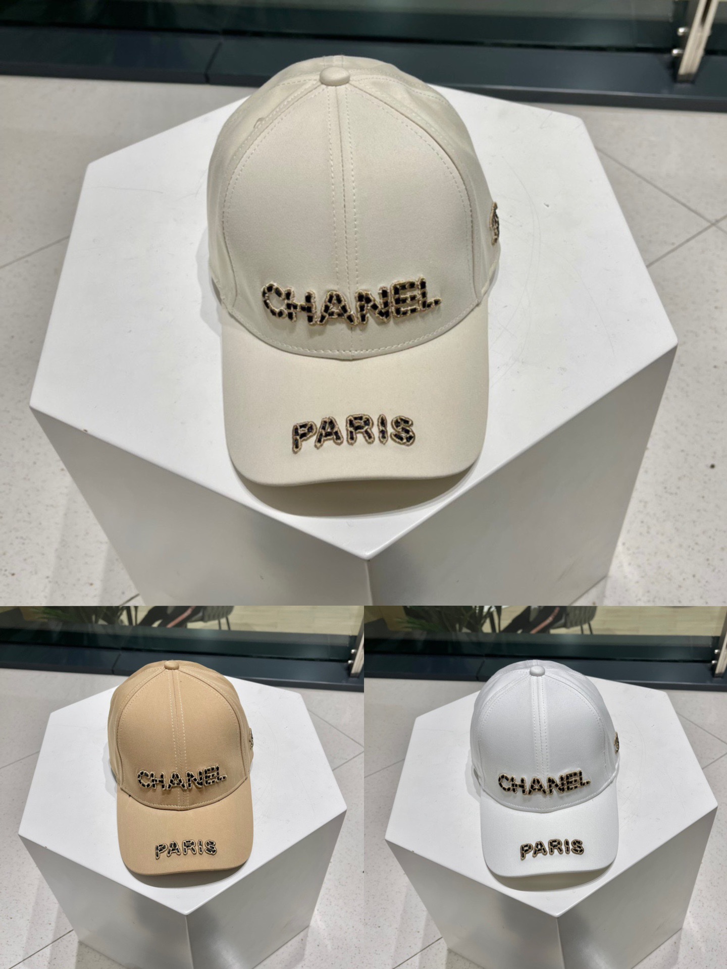 [TOP] CHANEL Embroidered Baseball Cap - 3 Colors