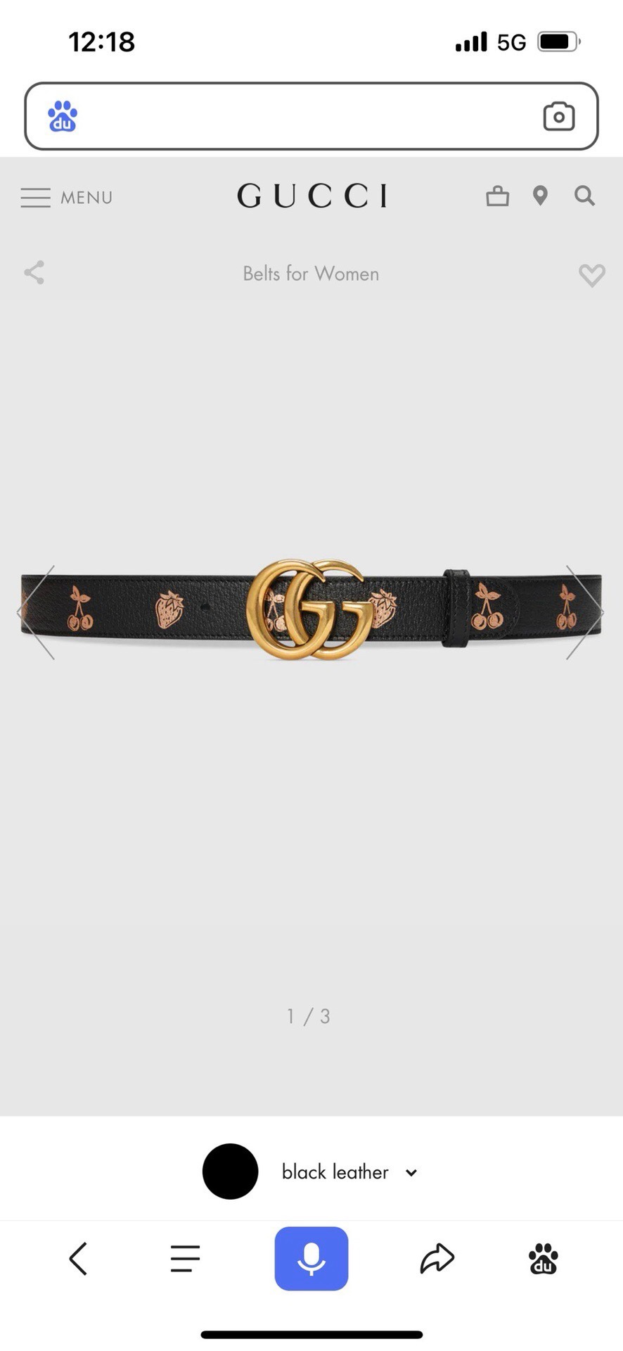[TOP] GUCCI Lady Belt - 3CM