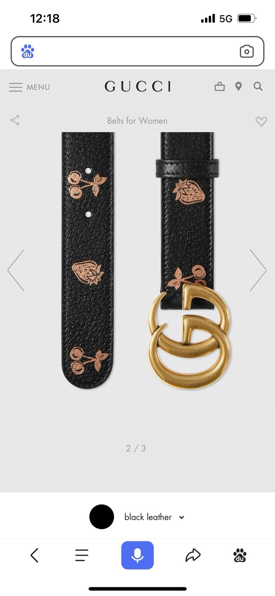 [TOP] GUCCI Lady Belt - 3CM