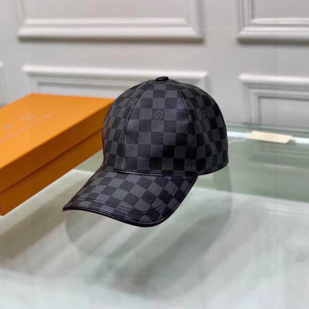 [TOP] Louis Vuitton LV Baseball Hat Canvas - Black - Damier Azur