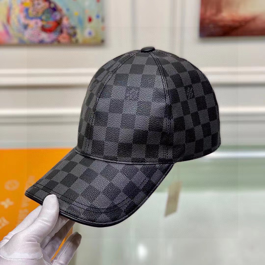 [TOP] Louis Vuitton LV Baseball Hat Canvas - Black - Damier Azur