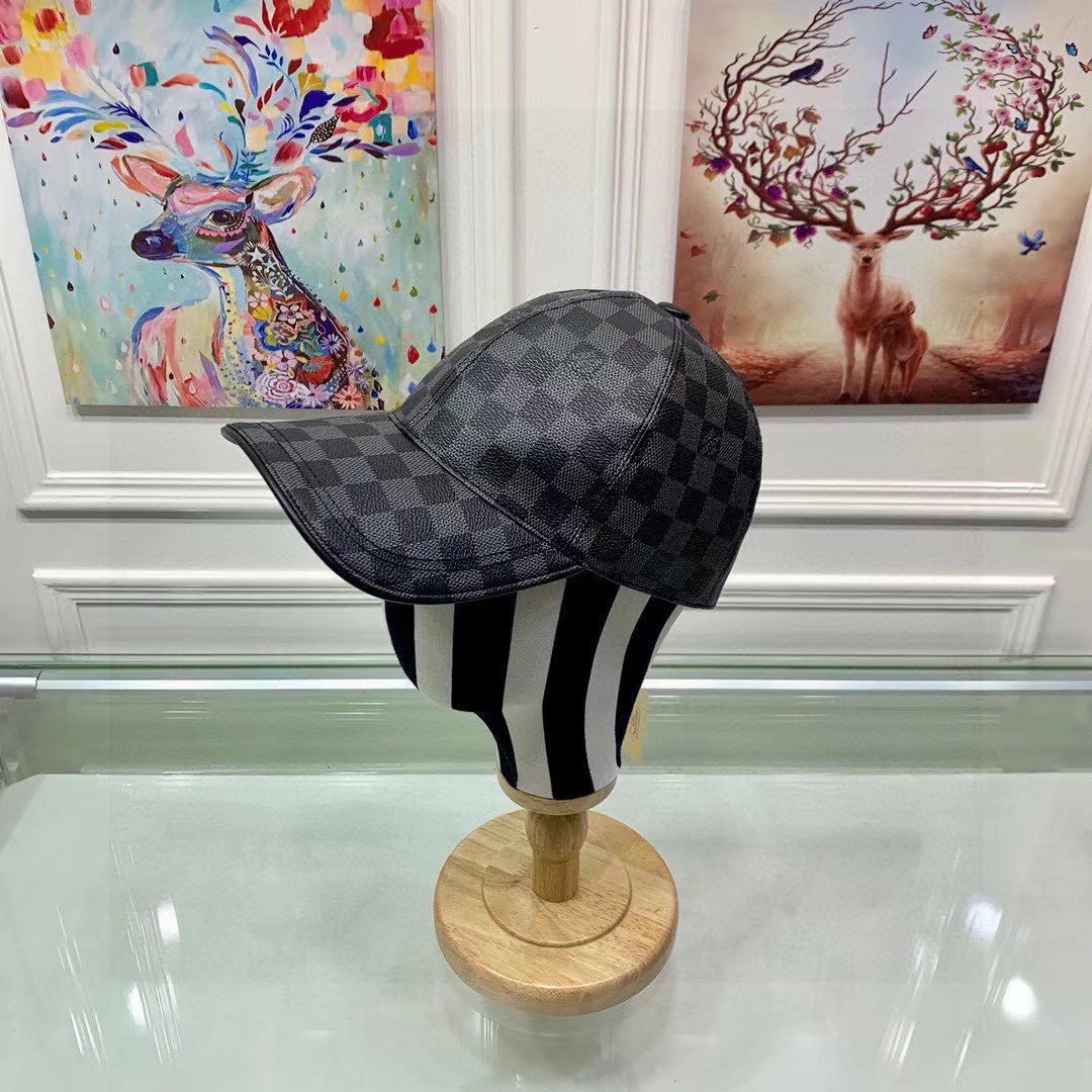 [TOP] Louis Vuitton LV Baseball Hat Canvas - Black - Damier Azur