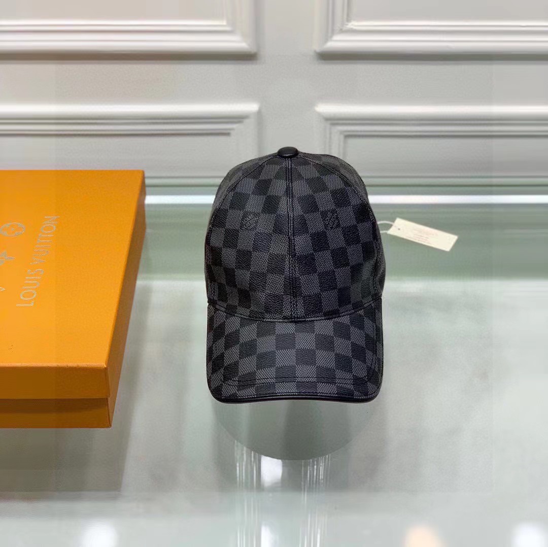 [TOP] Louis Vuitton LV Baseball Hat Canvas - Black - Damier Azur