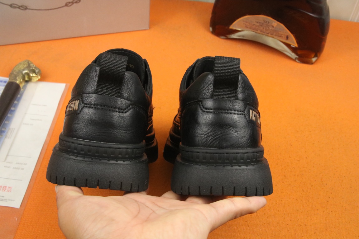 [TOP] PRADA New Casual Leather Shoes - Black