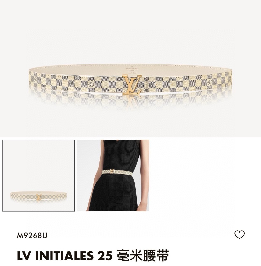 [TOP] Louis Vuitton LV Women's Classic Belt - 2.5CM