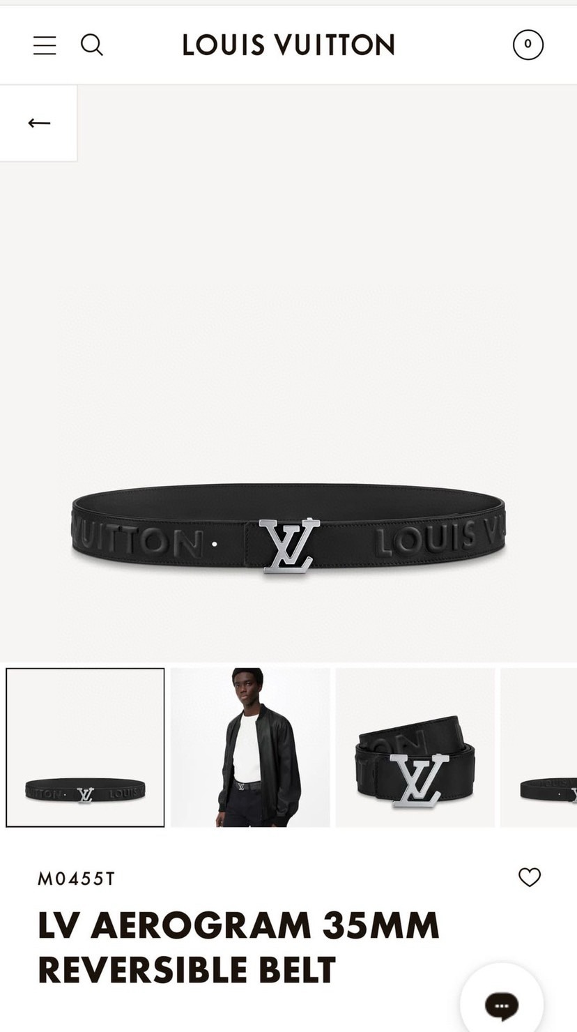 [TOP] Louis Vuitton LV Men's Cow Belt - 3.5CM