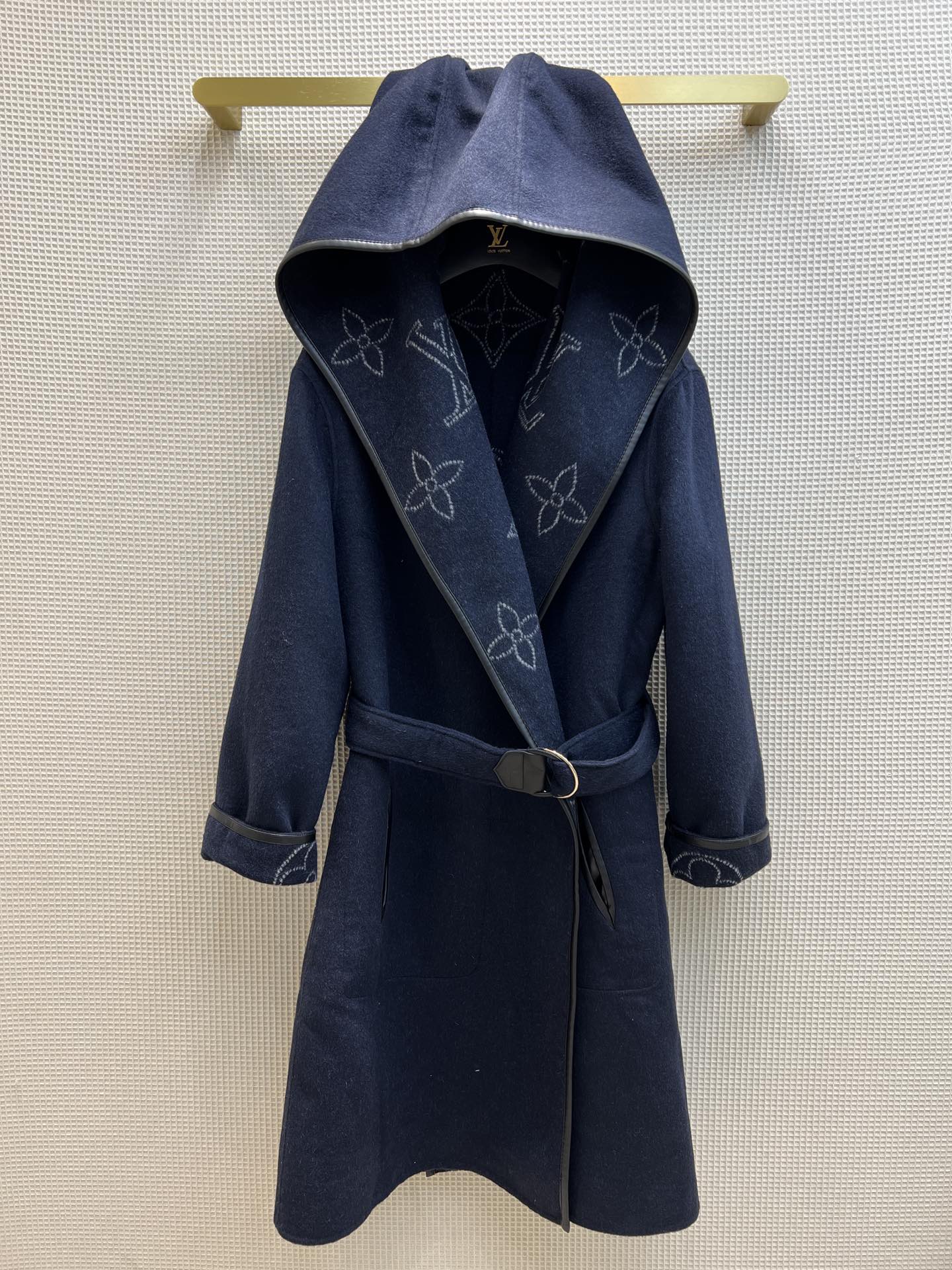 [TOP] Louis Vuitton LV Signature Double Face Wrap Coat 【99% Wool】 - Collection