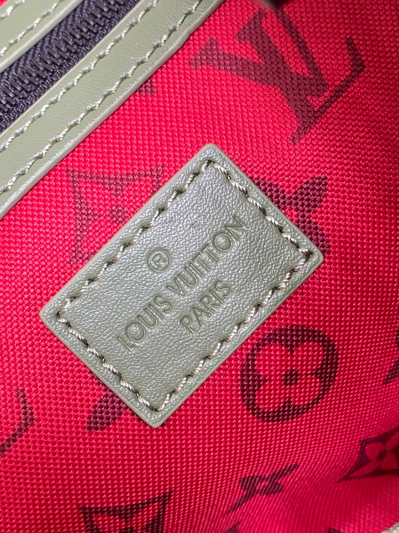 [TOP] Louis Vuitton LV Loui$ Vu!tt Monogram Tones Keepall Bandoulière 45 Travel Bag-Green