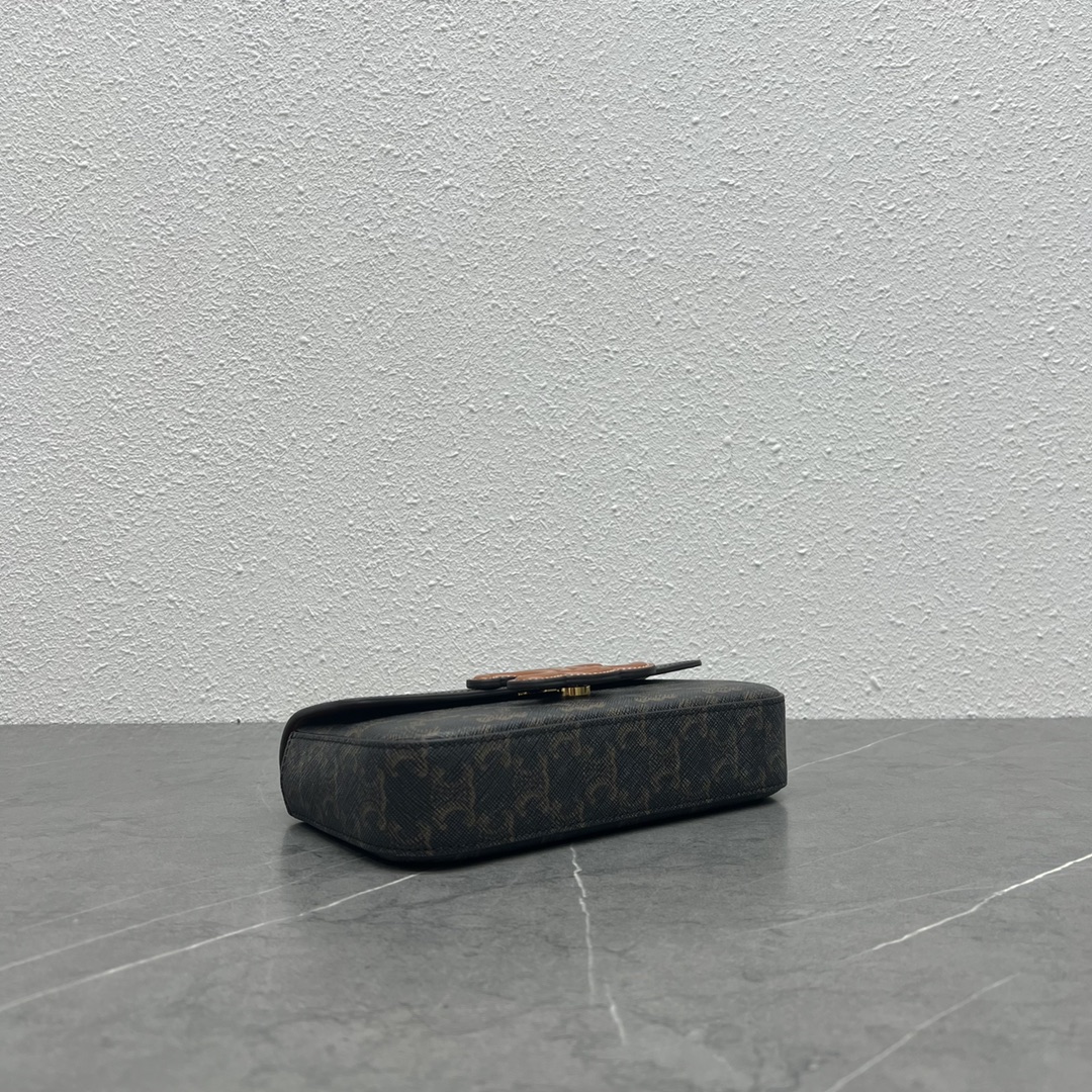 [TOP] CELINE Skin Buckle Chain Underarm Bag 21×13×5CM