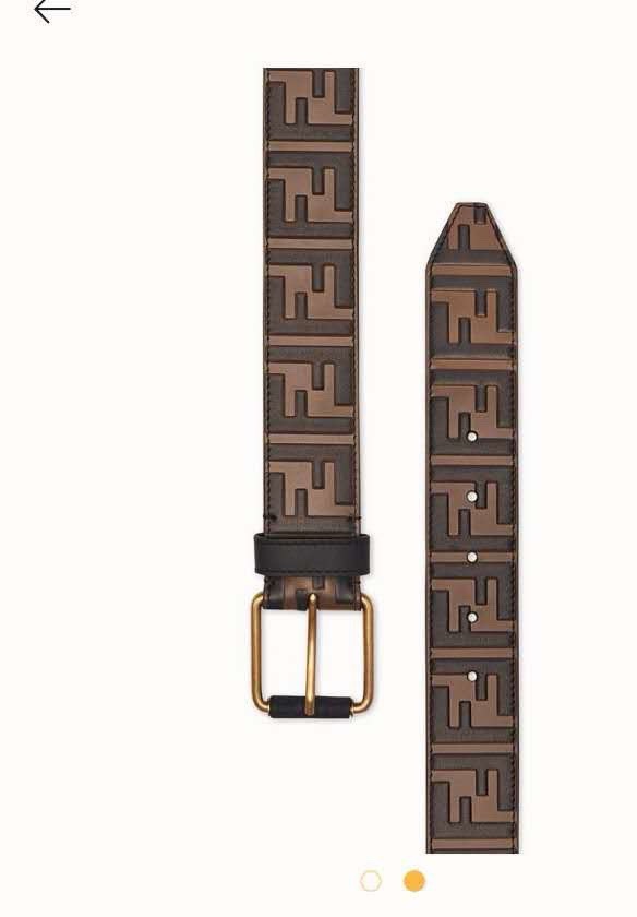 [TOP] FENDI Brown Calf Leather Belt - 4CM