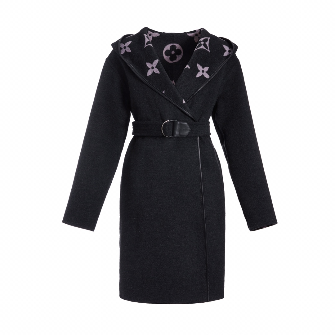[TOP] Louis Vuitton LV Signature Double Face Wrap Coat 【99% Wool】 - Collection