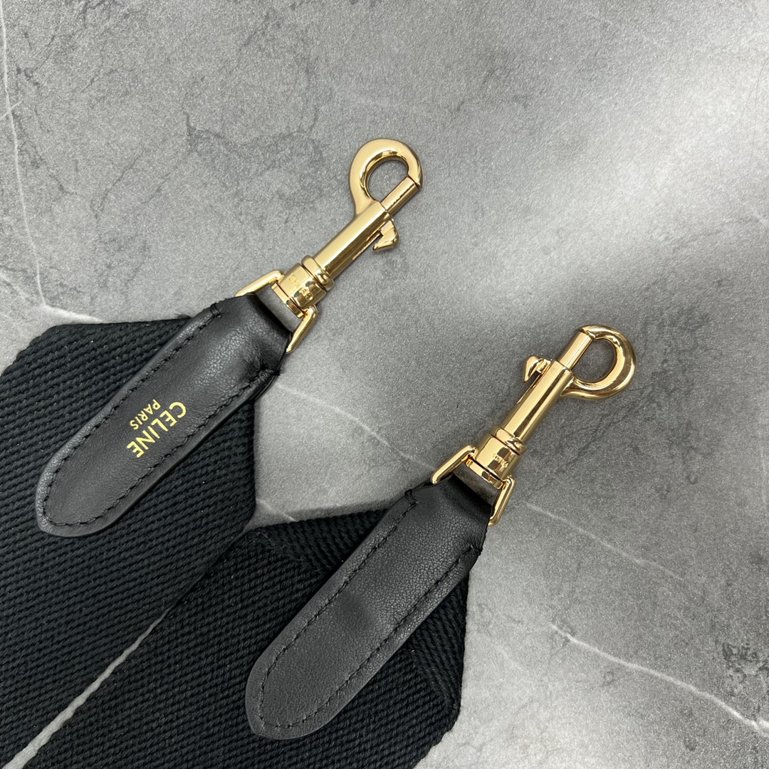 [TOP] CELINE Full Cowhide, Rotating Lock Crossbody Bag 23×15×9CM - Black