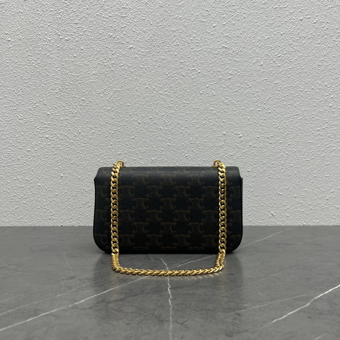 [TOP] CELINE Skin Buckle Chain Underarm Bag 21×13×5CM