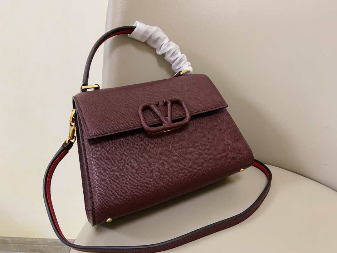 [TOP] VALENTINO Cowhide Vsling Bags 30x21x14cm - Four Colors