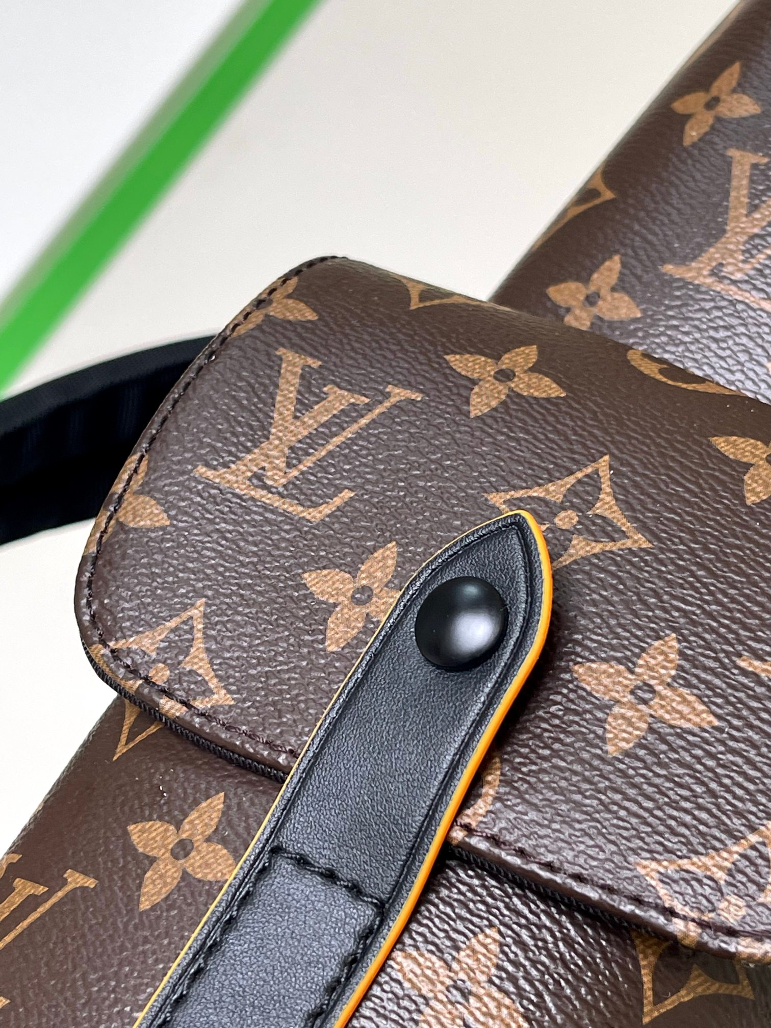 [TOP] Louis Vuitton LV Monogram Macassar Canvas Christopher Small Backpack 32.0 x 39.0 x 12.0 cm-Black