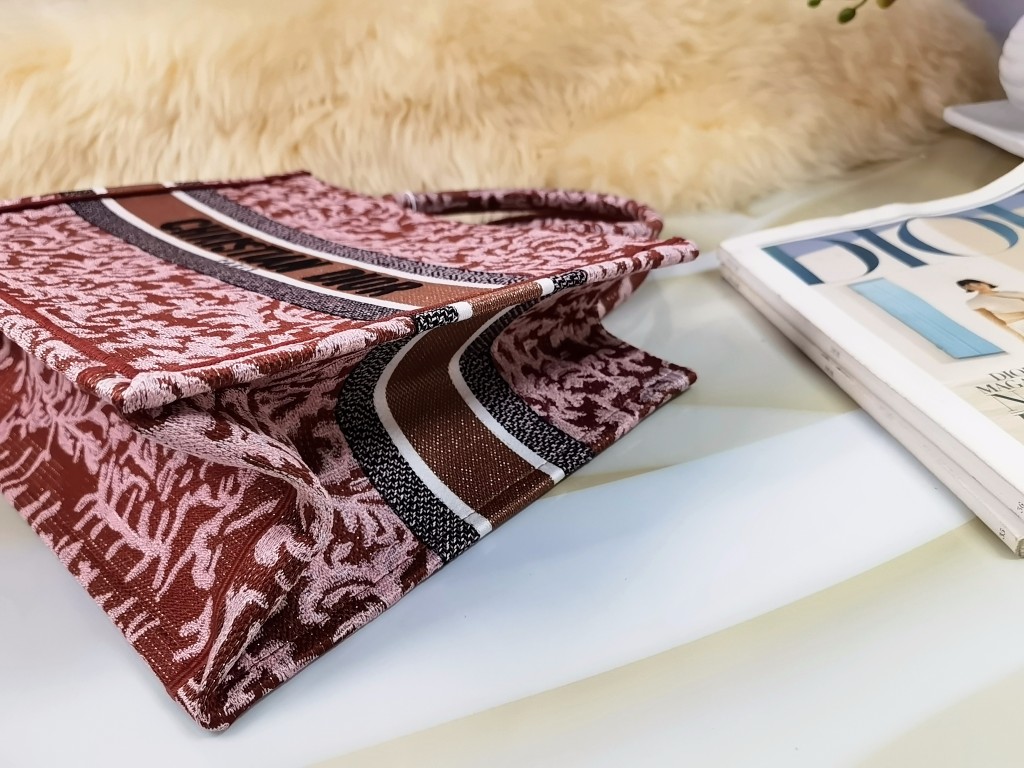 [TOP] Christian Dior Brocart Totem Window Grilles Book Tote Handbag 36.5cm/41.5cm