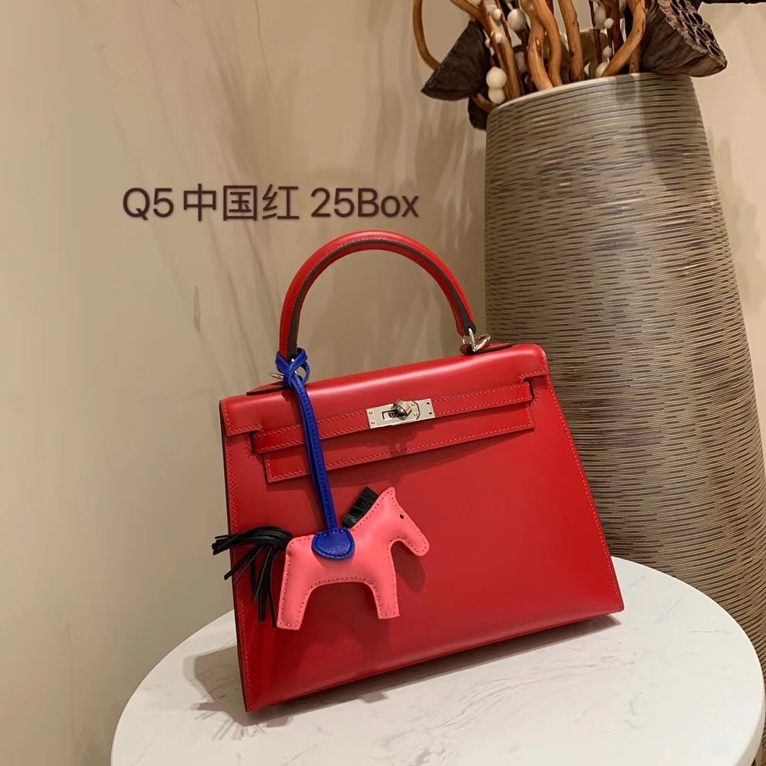 [TOP] HERMES Kelly Box Leather 25 cm - Six Colors - SHW