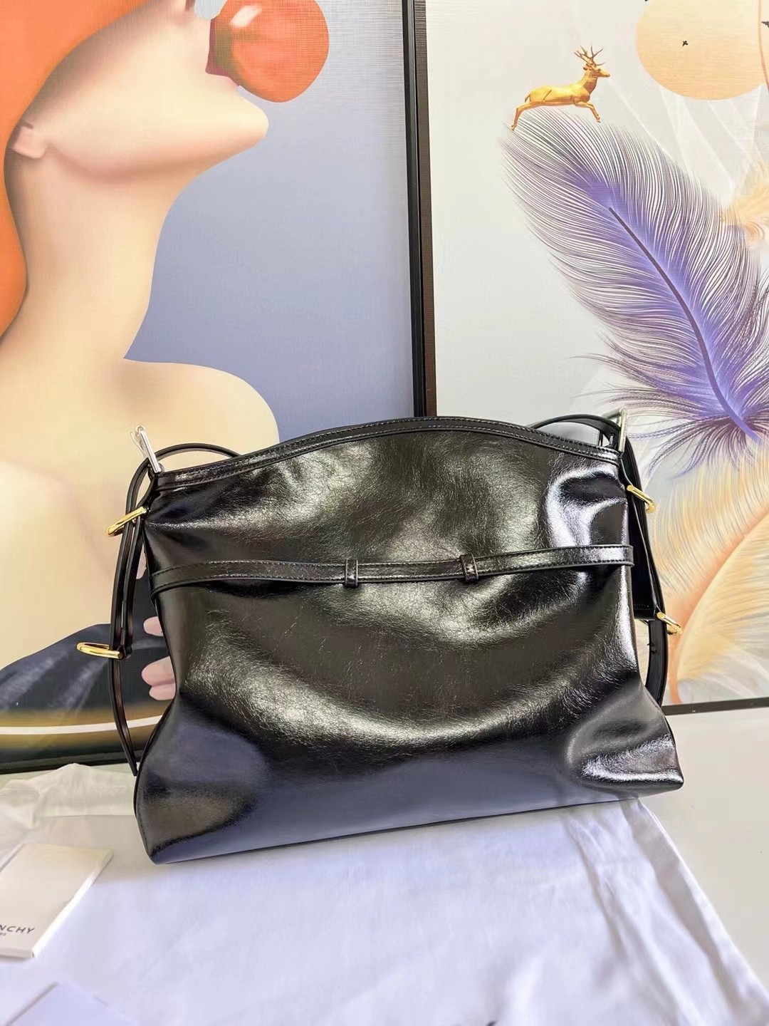 [TOP] GIVENCHY Voyou Bags Medium 40x27x6.5cm - Black