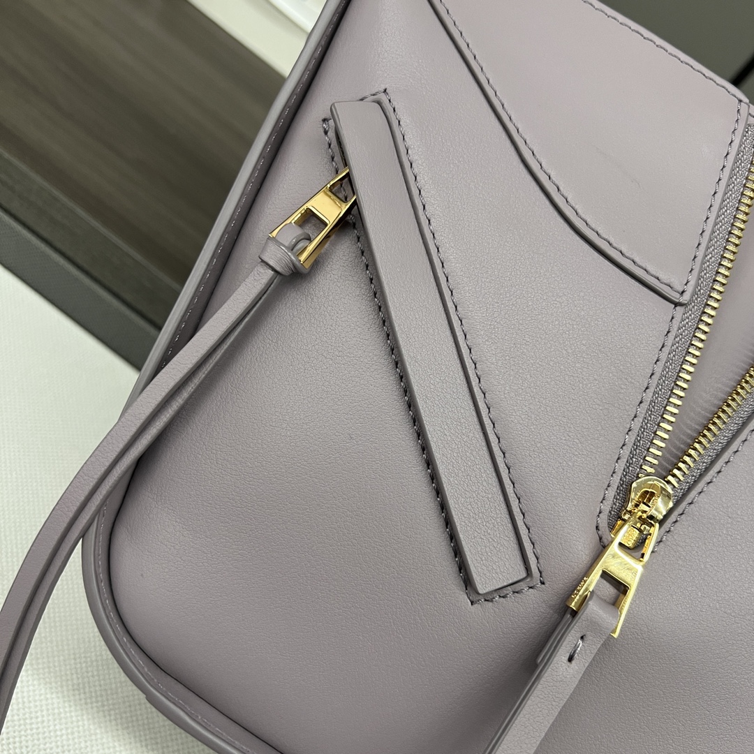 [TOP] LOEWE Classic Cow Leather Hammock Bags 19.5*14.5*20.8- Purple