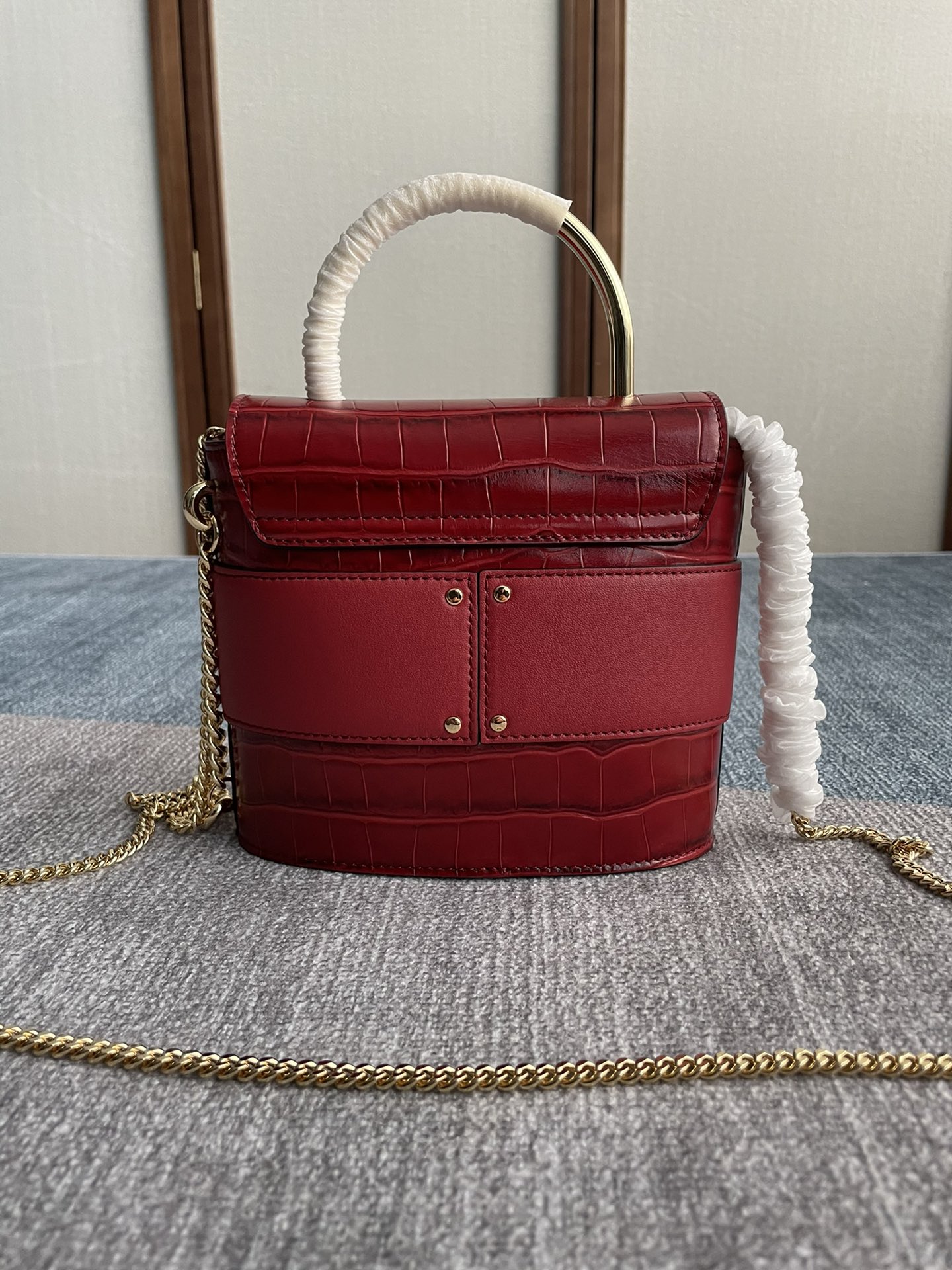 [TOP] Chloe Aby Lock Crocodile Embossed Crossbody Bag - 3 Colors