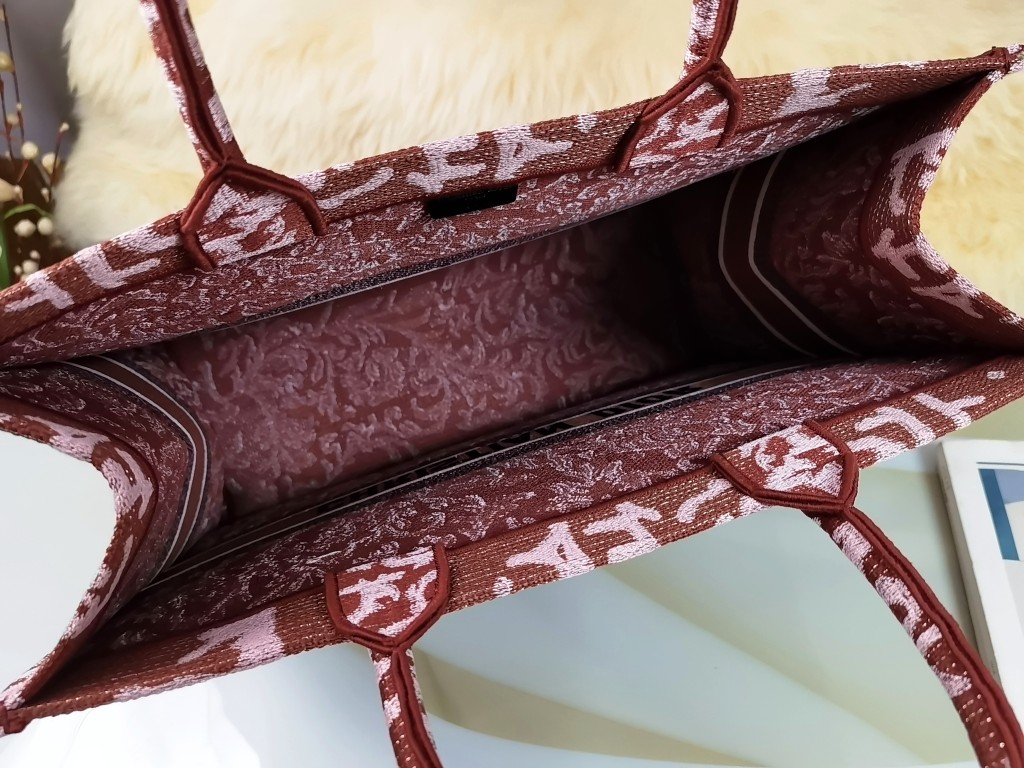 [TOP] Christian Dior Brocart Totem Window Grilles Book Tote Handbag 36.5cm/41.5cm