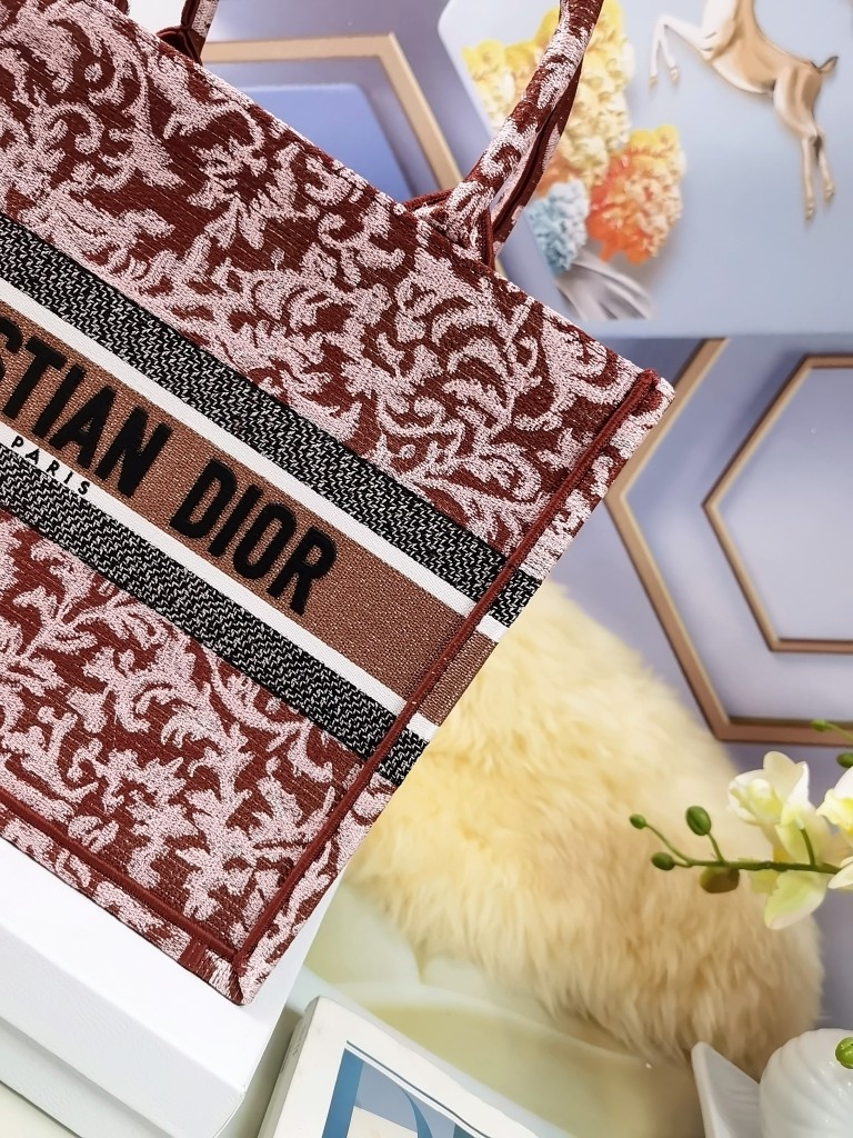 [TOP] Christian Dior Brocart Totem Window Grilles Book Tote Handbag 36.5cm/41.5cm