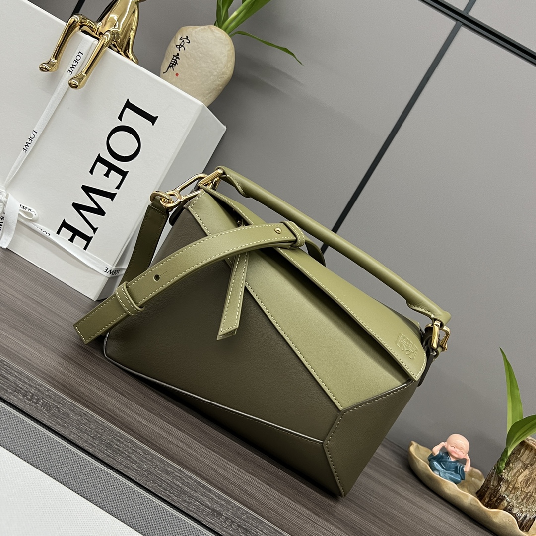 [TOP] LOEWE Puzzle Bag Anagram 24*10.5*16CM - Army Green