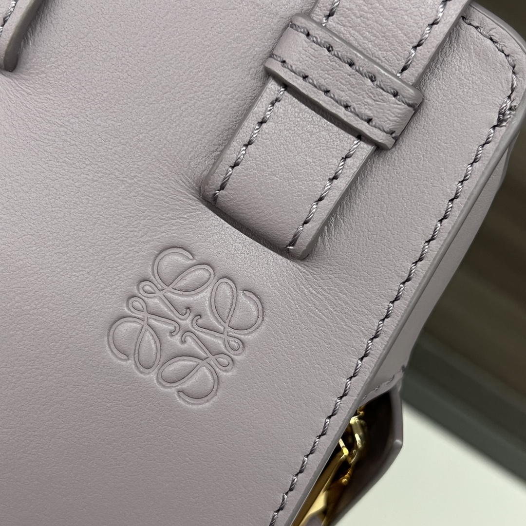 [TOP] LOEWE Classic Cow Leather Hammock Bags 19.5*14.5*20.8- Purple