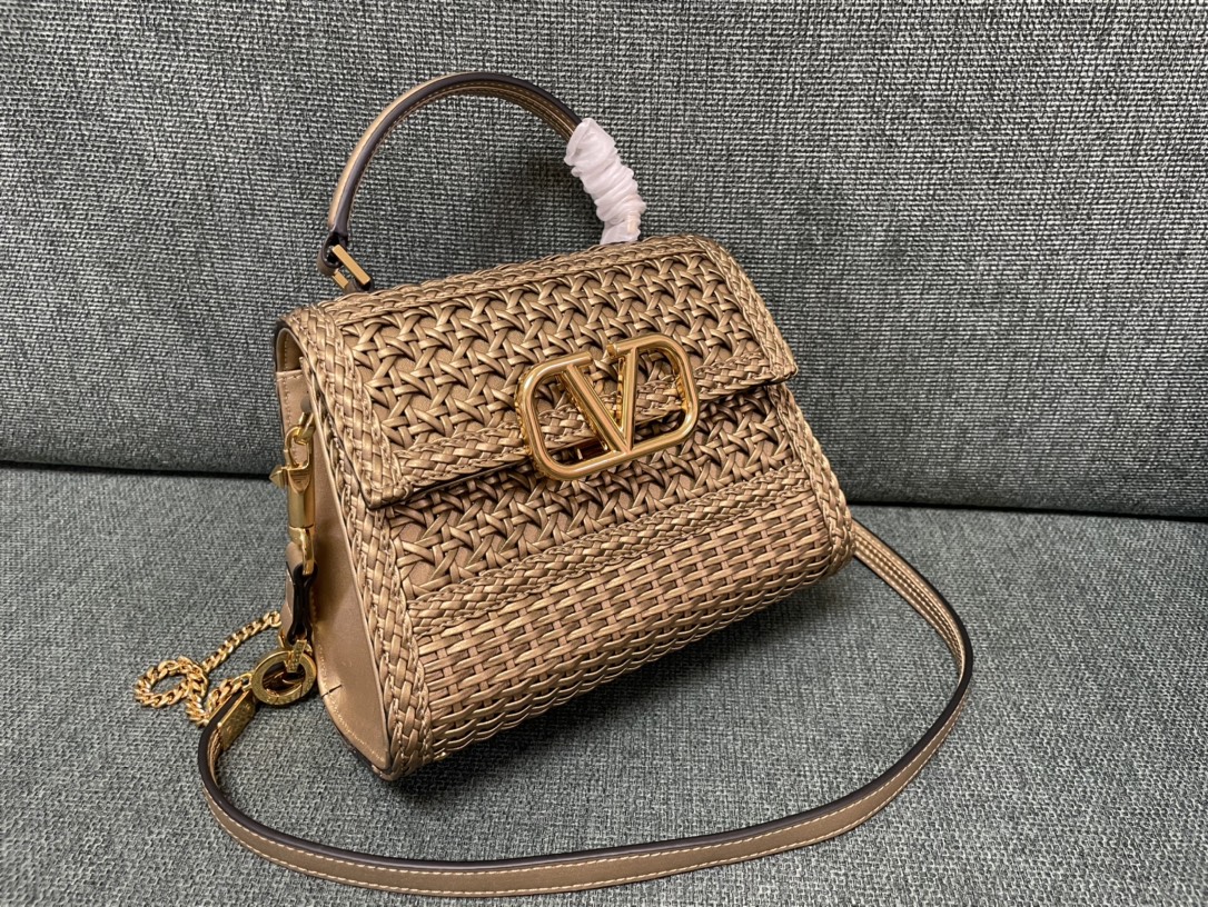 [TOP] VALENTINO Hand Woven Vsling Bags - Two Colors