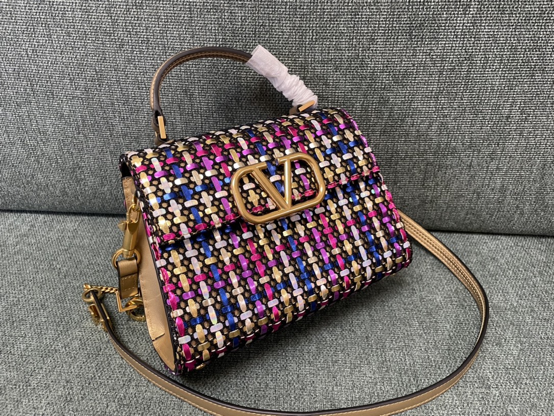 [TOP] VALENTINO Hand Woven Vsling Bags - Two Colors