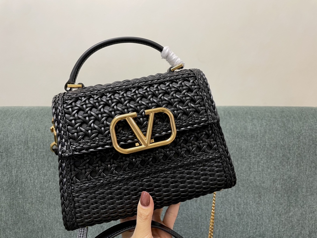 [TOP] VALENTINO Hand Woven Vsling Bags - Two Colors