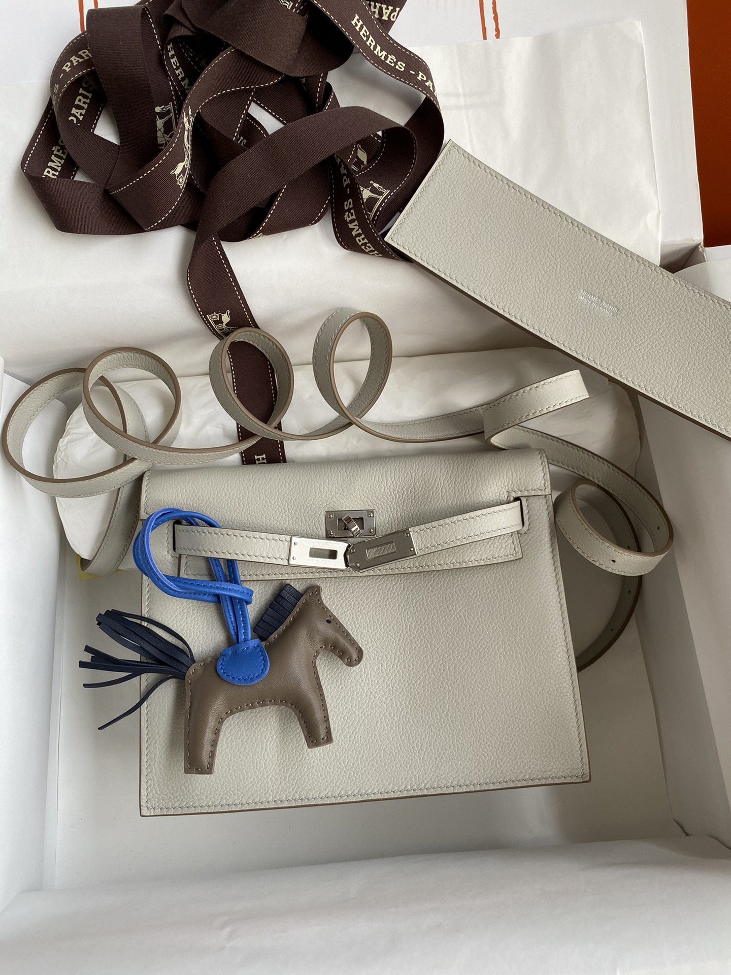 [TOP] HERMES Kelly Danse Evercolor Leather Dance Bag 22 CM  - 8 Colors