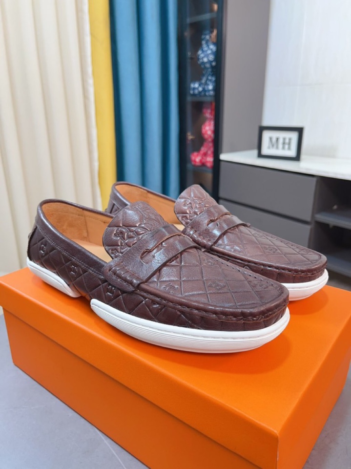 [TOP] HERMES Men's Cowhide Shoes - 4 Colors