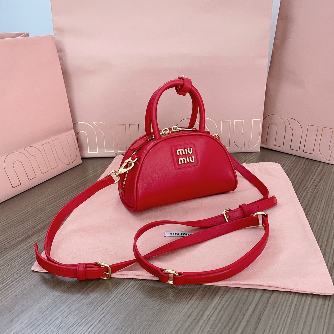 [TOP] Miu Miu Calfskin Dumpling Bag 18 x 11.5 x 8 cm/23 x 15 x 11 cm - 4 Color