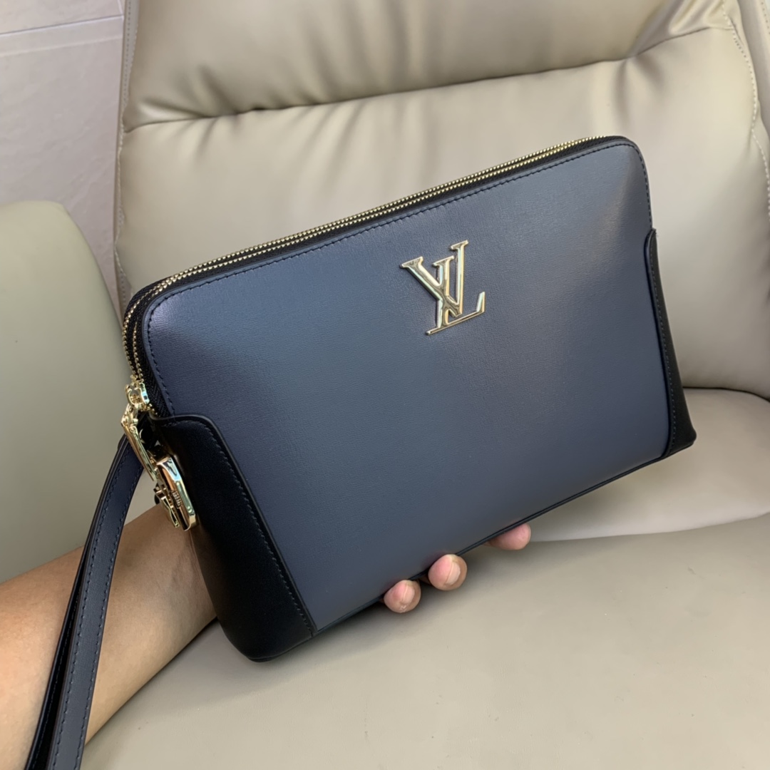 [TOP] Louis Vuitton LV LV Double Zipper Password Lock Imported Top layer Cowhide Handbag